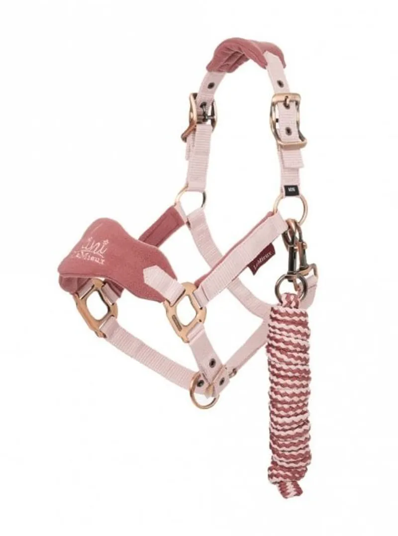 LeMieux Mini Vogue Headcollar and Leadrope Pink Quartz-1